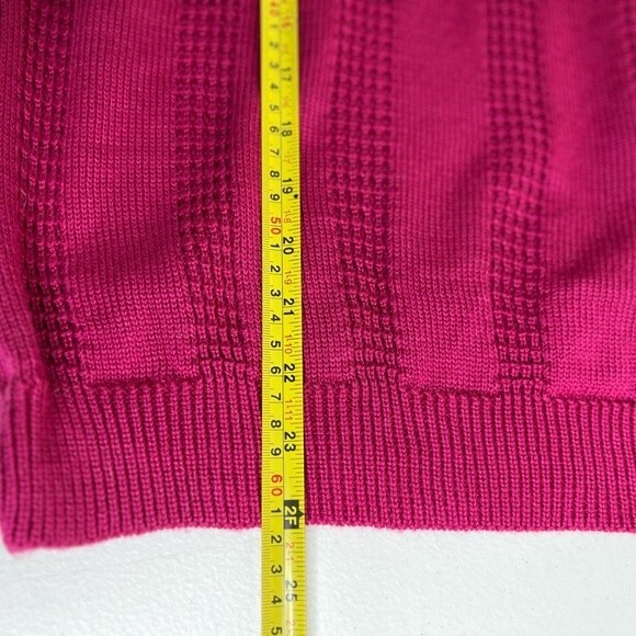Vintage Cricket Lane Short Sleeve Embroidered Sweater Berry Pink Women Large - Picture 9 of 11